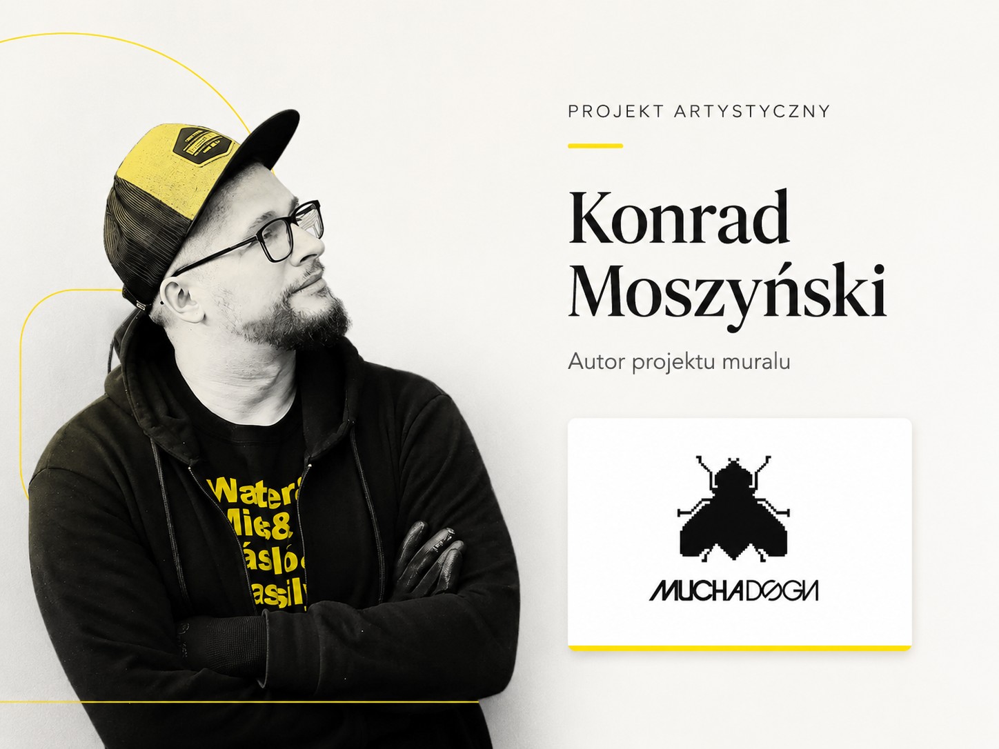 Detal muralu przedstawiającego Ryszarda Szurkowskiego