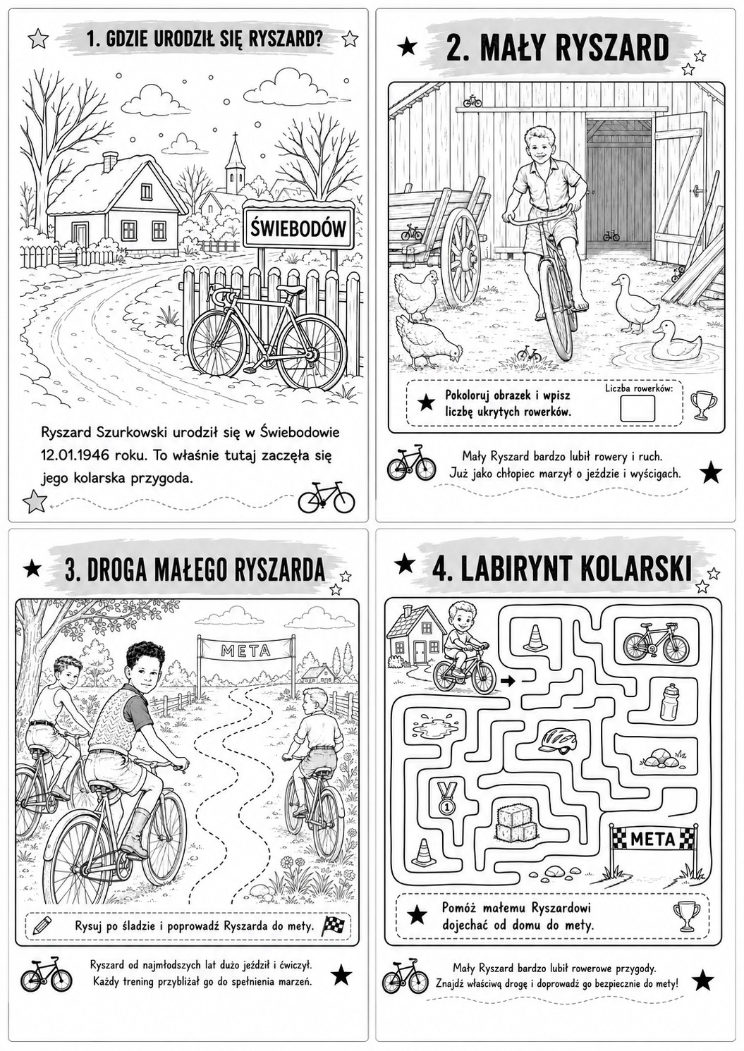 Miniatura kolorowanki — strony 1–4