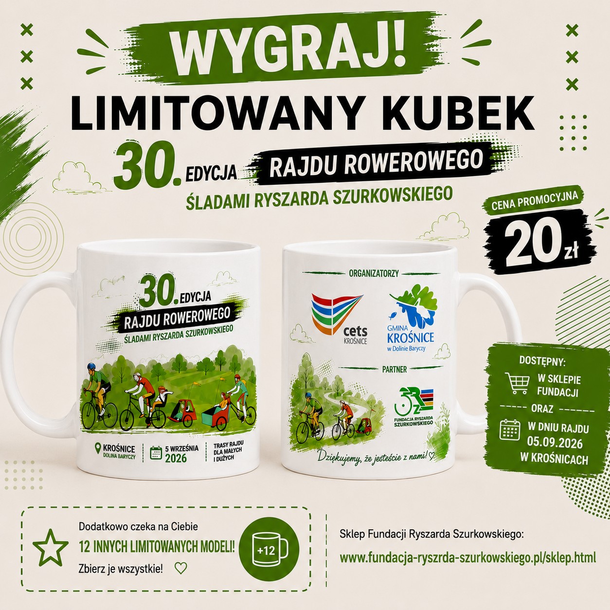 Limitowane kubki przygotowane na 30. Rajd Śladami Ryszarda Szurkowskiego